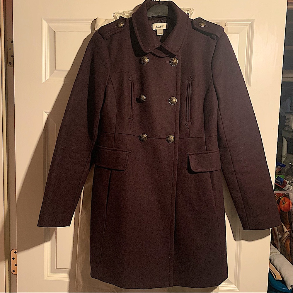 LOFT military style wool peacoat